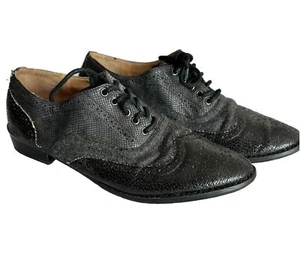 Steve Madden "Plee" Oxford-Schnürschuh gemischte Textur Smoking Größe Damenschuh 9,5 M - Bild 1 von 6