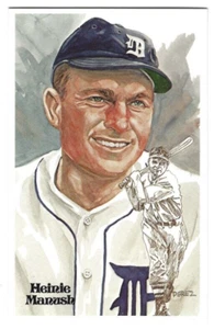 1981 Perez Steele Hall of Fame Postcard #100 Heinie Manush 02501/10000 - Picture 1 of 1