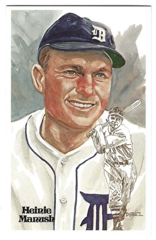 1981 Perez Steele Hall of Fame Postcard #100 Heinie Manush 02501/10000 Cover
