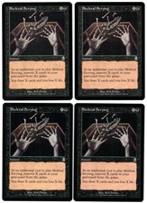 Skeletal Scrying 4x x4 PLAYSET 2001 Odyssey Black Instant MTG NM Actual Pics