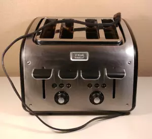 Tefal Silver Stainless Steel 4 Slice Deluxe Toaster Wide Slot Model Serie T36 - Picture 1 of 8