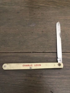 Vtg Charlie Levin Fruit Melon Folding Knife By Colonial White - Picture 1 of 8