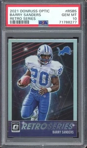 2021 Barry Sanders Donruss Optic Retro Series #RS-BS PSA 10 - Picture 1 of 2