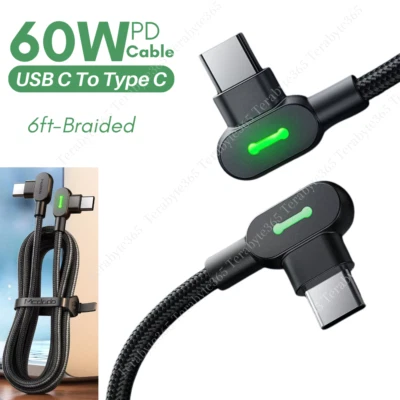 Mcdodo 60W PD 3A 90° Type C To USB-C Cable Data Cord For iPhone 16/15 Pro Max - Image 1 of 4