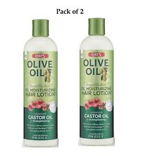 2 X ORS Olive Oil Moisturizing Hair Lotion With Castor Oil 370ml /12.5oz