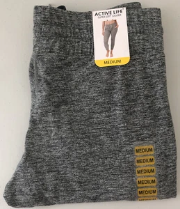 WOMEN'S SUPER SOFT JOGGER BY ACTIVE LIFE~HEATHER CHARCOAL~M-NEW - Picture 1 of 3