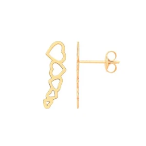 Pendientes de tachuelas térmicas de oro amarillo de 9 quilates. El mejor regalo para ella. Sello dorado 375. - Imagen 1 de 8