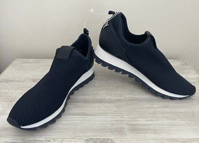 New DKNY Women’s Slip On Wedge Knit Sneakers Shoes Stretch Size 9 Navy - Image 1 of 4