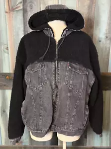 Levi's Premium Denim & Fleece Black Hoodie Jacke Levi Strauss - Bild 1 von 8
