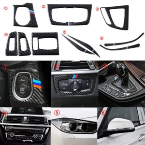 10 piezas para BMW Serie 3 4 F30 F34 2013-2019 Cubierta de fibra de carbono Marco Accesorios A - Imagen 1 de 8