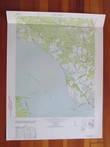 Piney Point Maryland 1953 original vintage mapa topo del USGS - Imagen 1 de 1