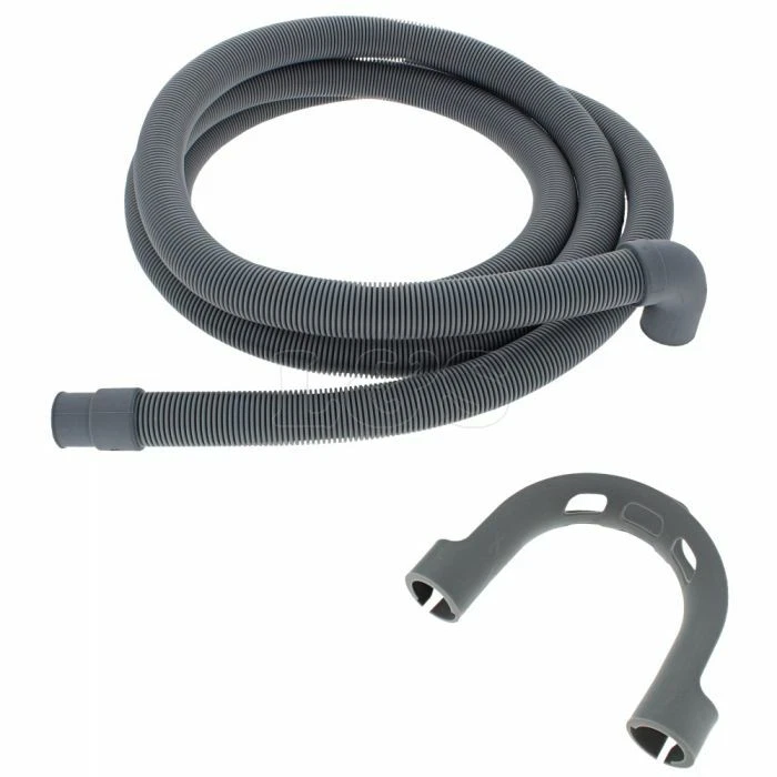 ELECTRUEPART Drain Hose 2.5m(8') 20mm Straight - 22mm 90 Deg End fits Washing Machines