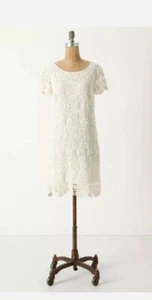 Moulinette Soeurs White Lace Shift Dress Size 8 - Picture 1 of 12