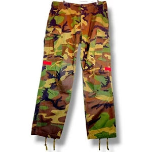 Vintage US Military Woodland Camo Cargohose Herren Large Long L33" Kampfhose - Bild 1 von 17
