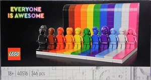 Lego 40516 Jeder ist besonders 11 Figuren Regenbogenhintergrund NEU - Picture 1 of 2