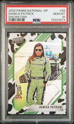 2022 PANINI DANICA PATRICK NATIONAL VIP DALMATIAN SSP #58 PSA 10 - Image 1 of 2