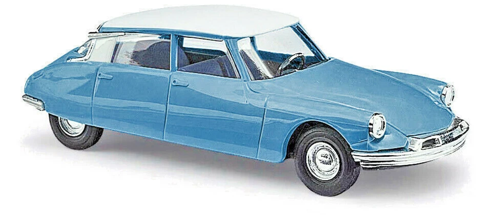 Busch 48025 Citroen DS19 Bi-Colore, Blu/Bianco, H0 - Immagine 1 di 1