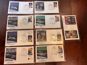 #2631-34 Fleetwood 9 Hüllen USA Russland FDCs Space Accomplishments Chicago 1992 ! - Bild 1 von 1