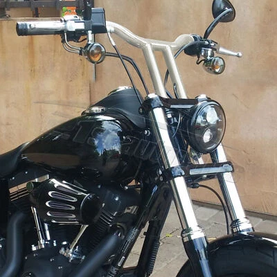 Manillar Rise 12" triple cromo MX-T para Harley Softail Fat Boy FLSTN FLSTC 96+ Foto 1 de 4