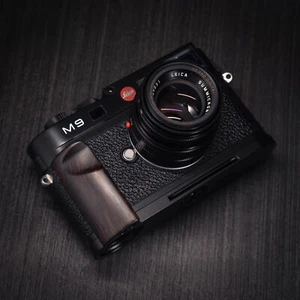 Wood Wooden L Hand Grip + Aluminum Baseplate Fr Leica M8 M9 M8.2 MM Me220 Camera - Picture 1 of 51