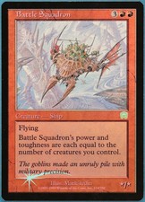 Battle Squadron FOIL Mercadian Masques NM Red Rare CARD (238001) ABUGames