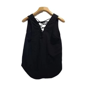 Camicia da donna nera senza maniche Strut & Bolt senza maniche con pizzo taglia M prezzo al dettaglio $58 - Foto 1 di 5