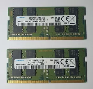 Samsung PC4-21300 2666V 32GB 2X16GB DDR4 M471A2K43CB1-CTD 260pin Laptop Ram - Picture 1 of 1