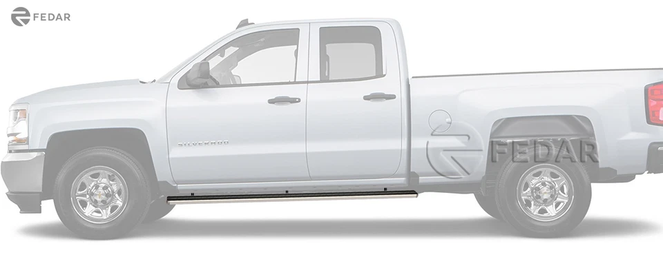 Fedar se adapta a Silverado/Sierra 07-15 extendida/doble cabina modelos seleccionados escalón lateral Foto 1 de 4