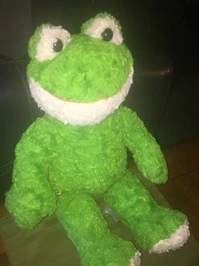 BUILD-A-BEAR Green Frog Stuffed Animal Plush Toy Soft chenille Toad Retired BABW - Picture 1 of 8