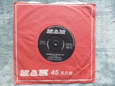 GILBERT O'SULLIVAN - HAPPINESS IS ME AND YOU, 1974 EX - Image 1 of 4