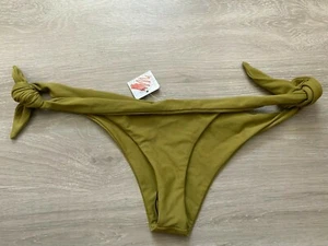 New Beach Riot Tie Bikini Bottom, Green, Large, RRP $85 - Picture 1 of 2