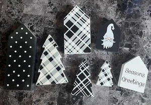 Decorative Tree & House 7pc Set - Picture 1 of 6