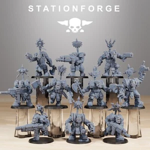 Orkaz SkullKrushers - Orkaz StationForge - 10 Figurines Orks - 28mm Tabletop - Bild 1 von 7