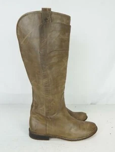 Frye Paige Leather Riding Boots Western Brown Women US 7.5 B - Picture 1 of 12