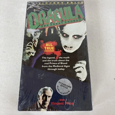Dracula The Great Undead VHS With Vincent Price Vampire New Sealed Rare - Image 1 of 4