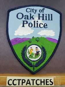 CITY OF OAK HILL, WEST VIRGINIA POLICE (BLUE) SHOULDER PATCH WV - Picture 1 of 2