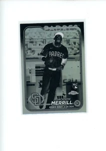 2024 Topps Chrome Update Jackson Merrill #USC57 Rookie RC rifrattore negativo - Foto 1 di 2
