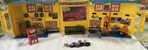 Garage Diorama Speedy Auto Service Mechanics Vintage Foldup carrying case - Picture 1 of 12