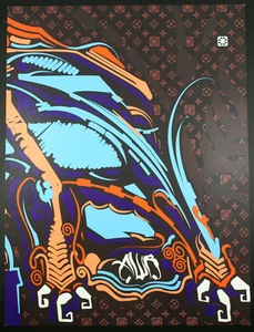2006 RETNA X SUPER RARE BOOST MOBILE COLLABORATION STREET ART LITHOGRAPH PRINT - Picture 1 of 4