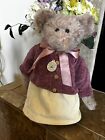 Boyds Bears NANCY D BEARINGTON #93126V Plush 16” Mohair 🐻 w/Dress & Sweater EUC