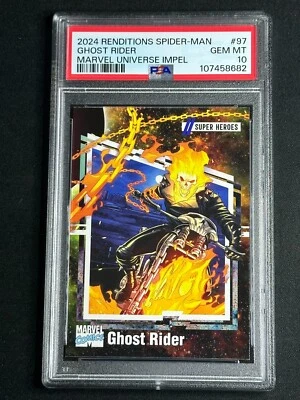 2024 Upper Deck Marvel Renditions Impel Ghost Rider #97 PSA 10 GEM MINT INSERT - Image 1 of 2