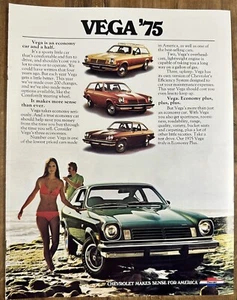 Vintage 1975 Chevrolet Vega OEM New Car Dealer Sales Brochure NOS - Picture 1 of 11