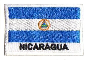 Ecusson patche drapeau Nicaragua 70x45mm brodé à coudre - Picture 1 of 6