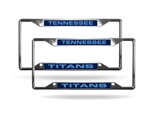 Tennessee Titans NFL (Set of 2) All Corner EZ View Metal License Plate Frames - Picture 1 of 6