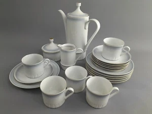 wunderschönes Kaffeeservice SPACE AGE 60s/70s KAHLA Kernstück Goldrand zart blau - Bild 1 von 15