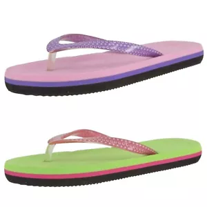 SANDALIA BEACH BASICS 212621G NIÑAS ESTAMPADO TRANSLÚCIDO CHANCLAS EE. UU. M 13/1 - Imagen 1 de 7