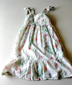 Gapkids Girl Floral Smocked Summer Tank Midi Maxi Dress S 6-7 Boho Prairie - Picture 1 of 7