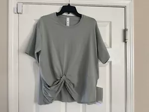 Lululemon Damen Twist Front Oversized Fit T-Shirt Größe Small Kurzarm Jade - Bild 1 von 5