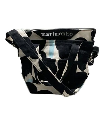 Marimekko 2WAY Bolso de Hombro Negro x Blanco 090118 Foto 1 de 4