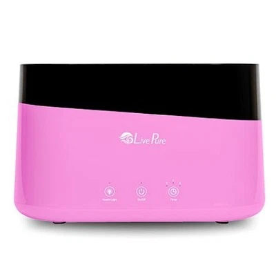 Live Pure Pink Rose AquaFlame Ultrasonic Humidifier No Filter Color Changing New - Image 1 of 2